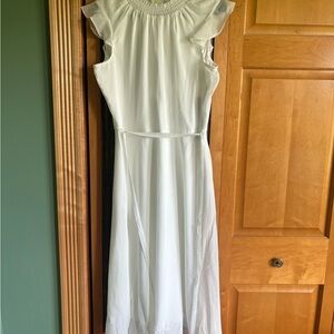 3 White Dresses: flutter sleeve and neck, bridesmaid, graduation, confirmation